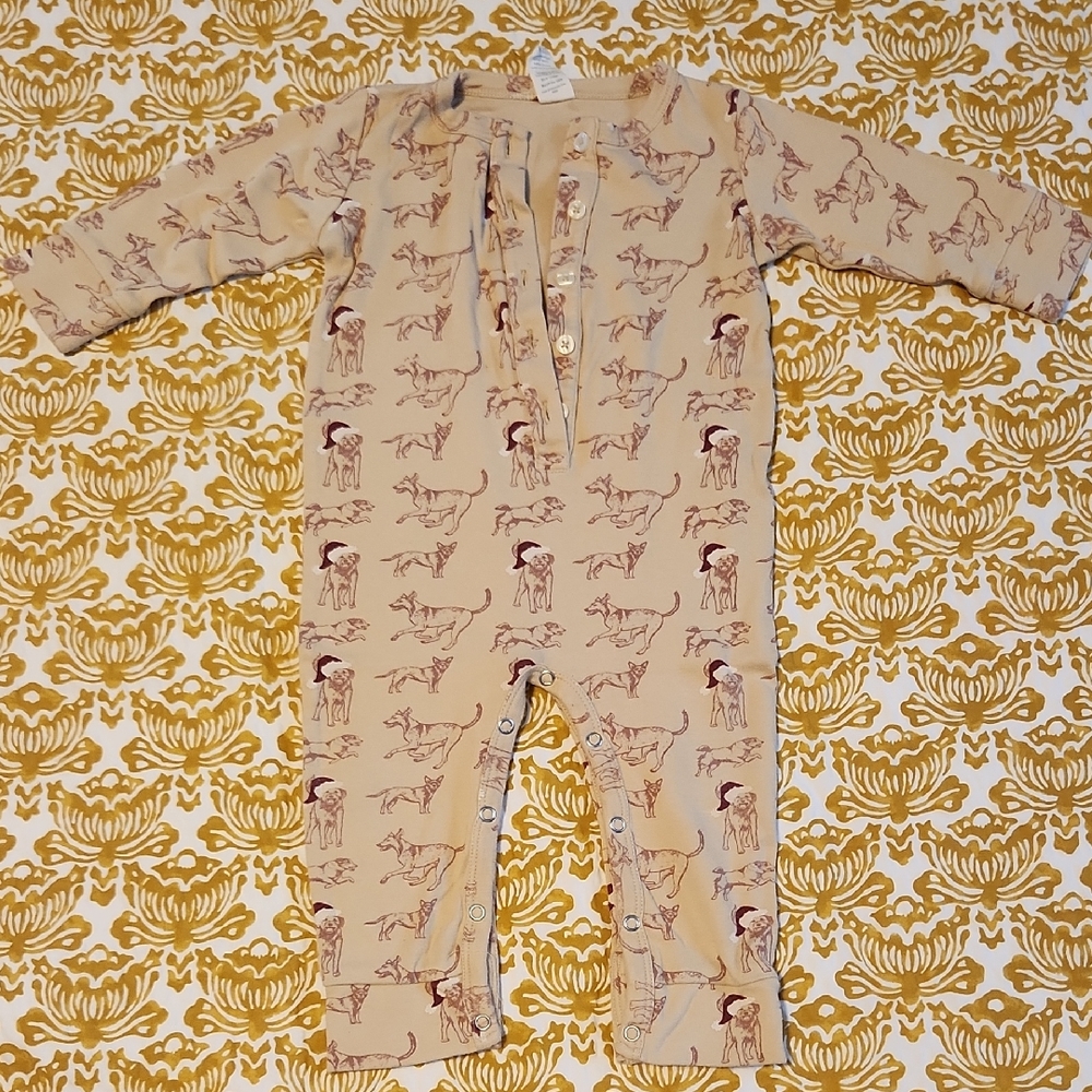Kate Quinn Santa Puppies Union Suit